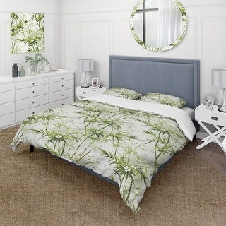 Designart "Bamboo Zen Haven I" Abstract Bedding Set With Shams - Bed ...
